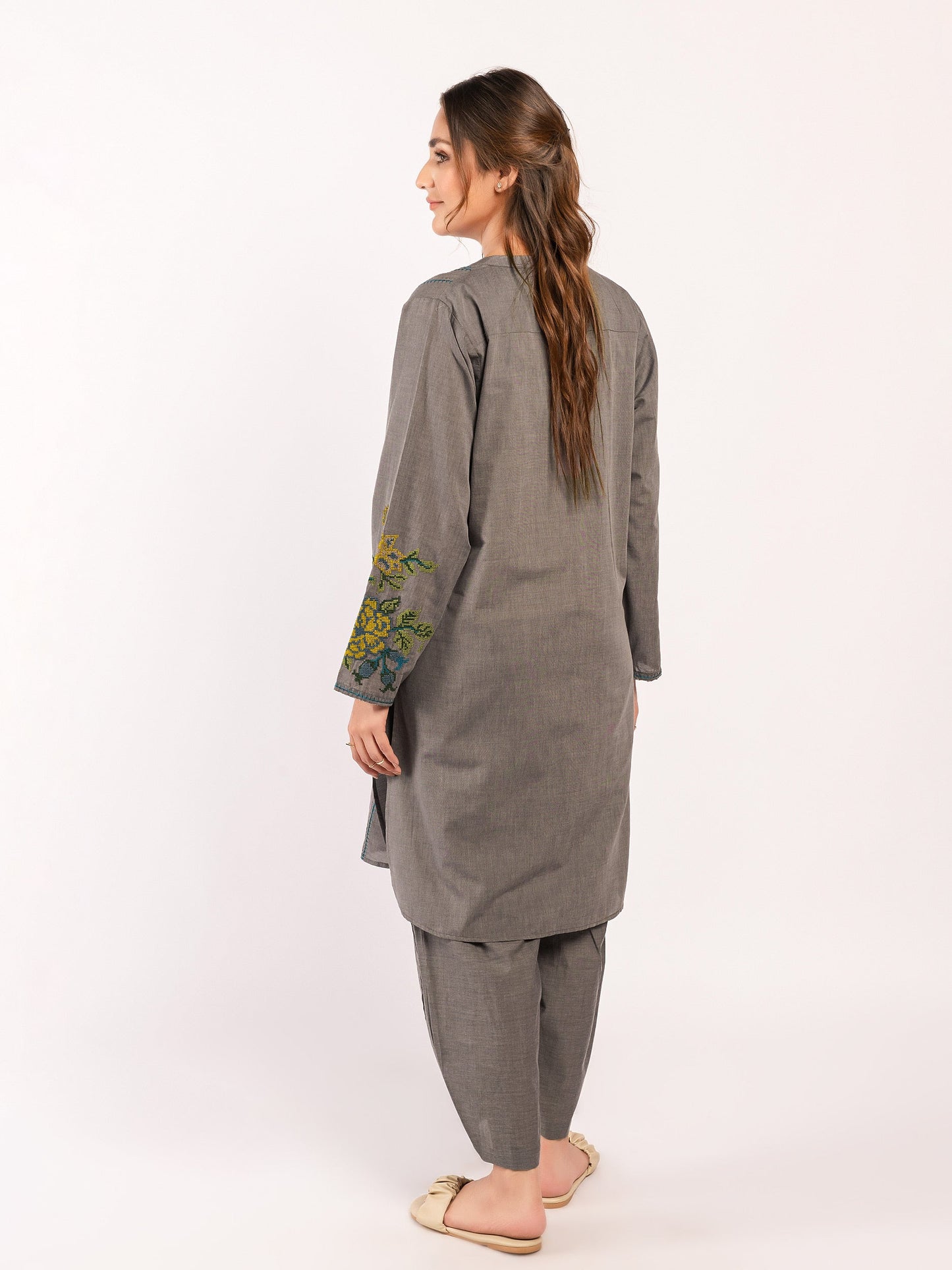 Embroidered Yarn Dyed Suit