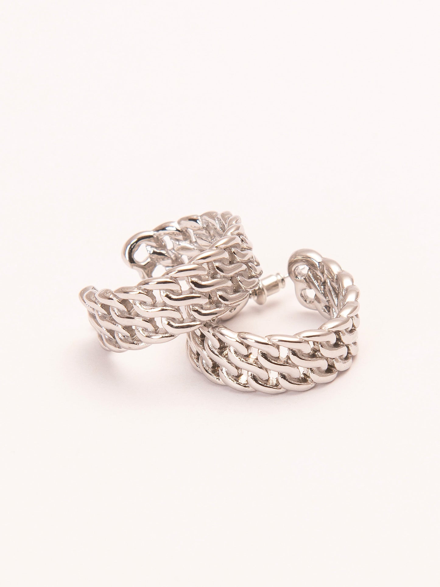 Braided C-Hoop Earrings