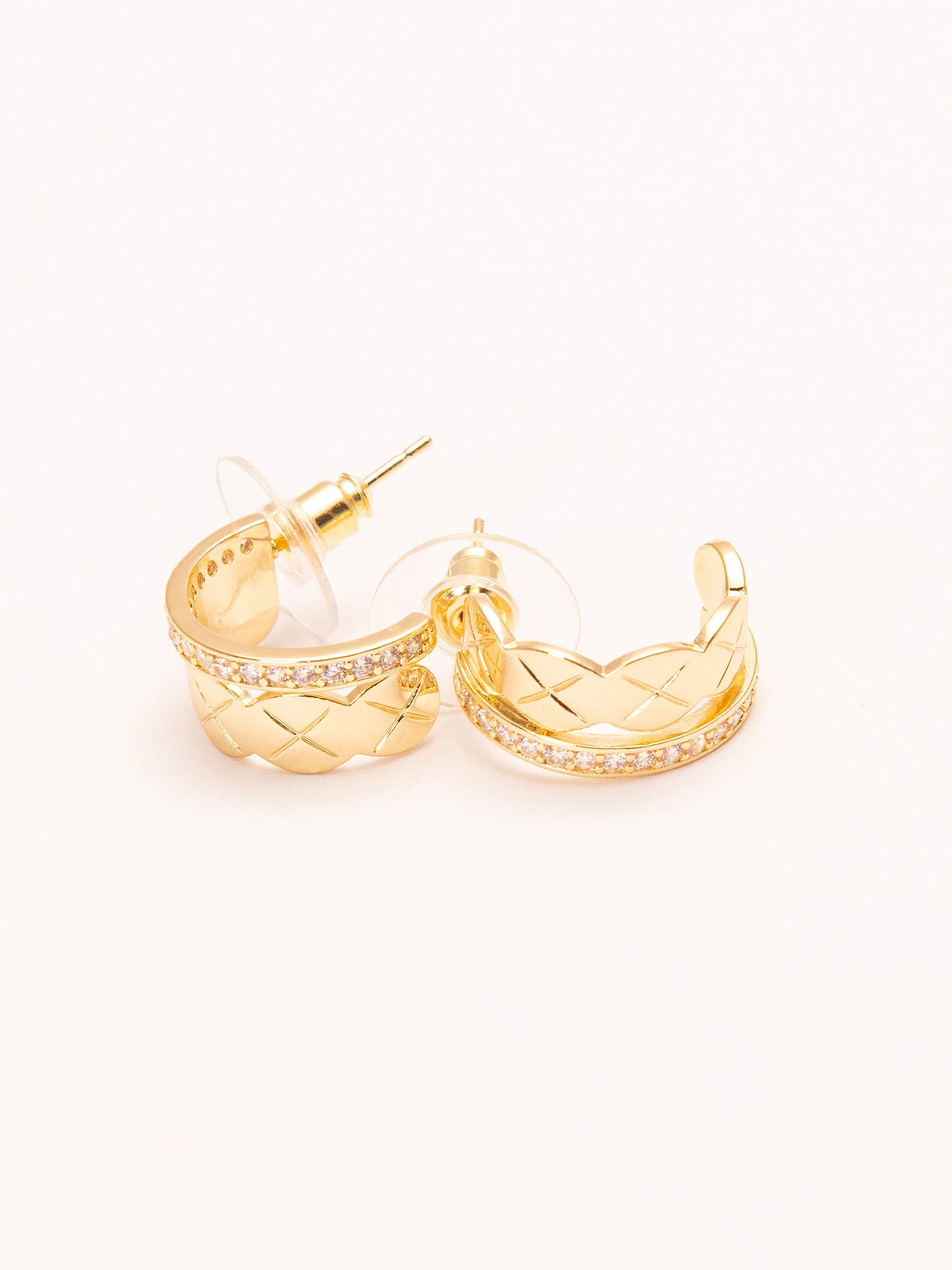 Criss-Cross Huggie Earrings