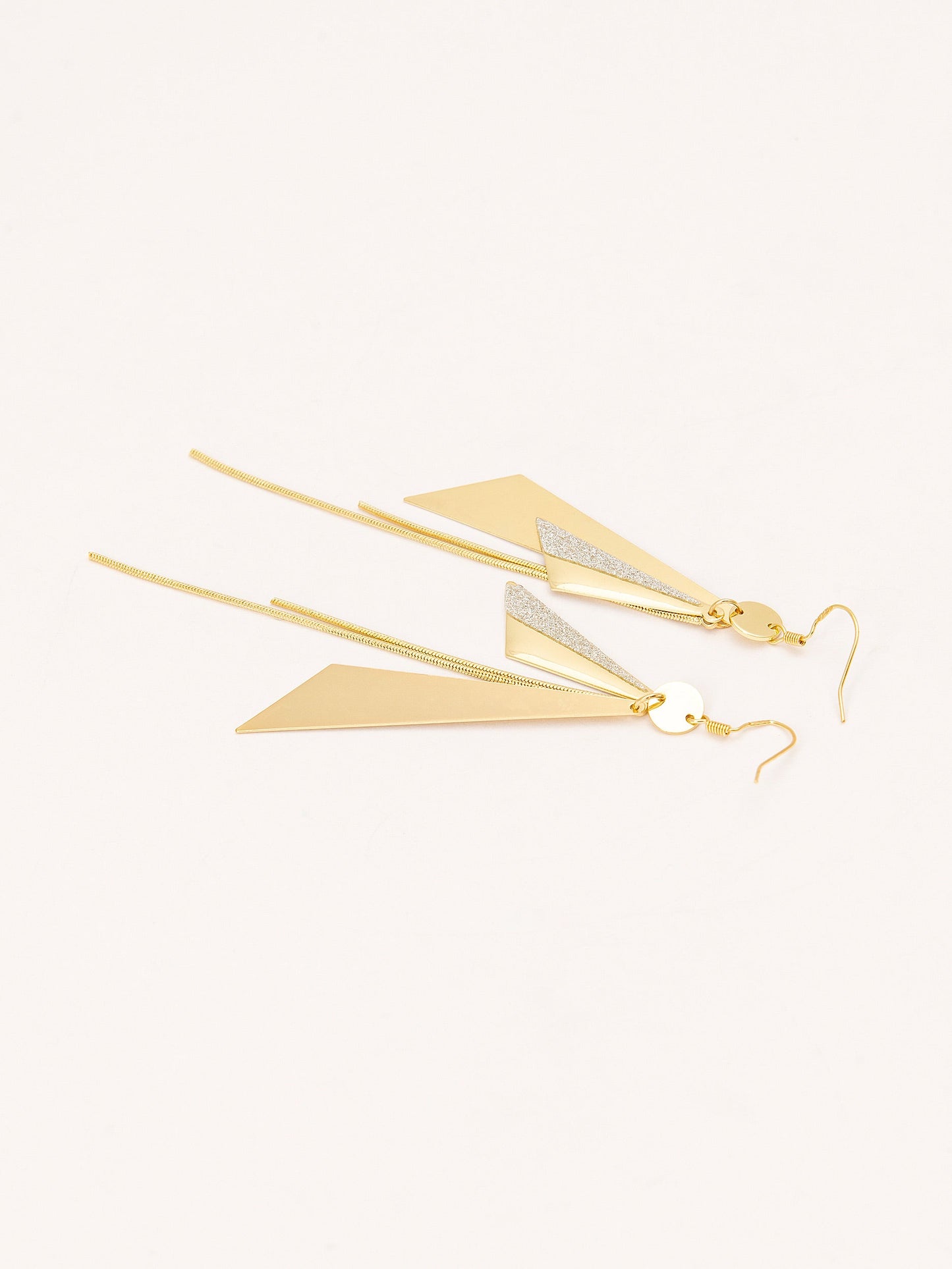 Glittery Slanted Earrings