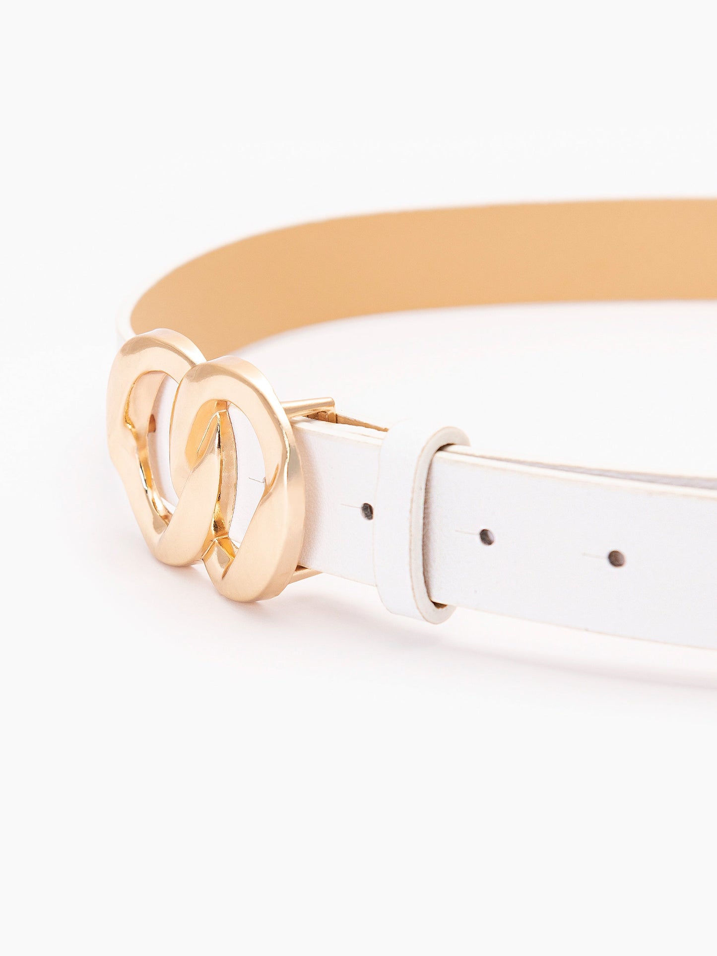 Looped Metallic Buckle Belt