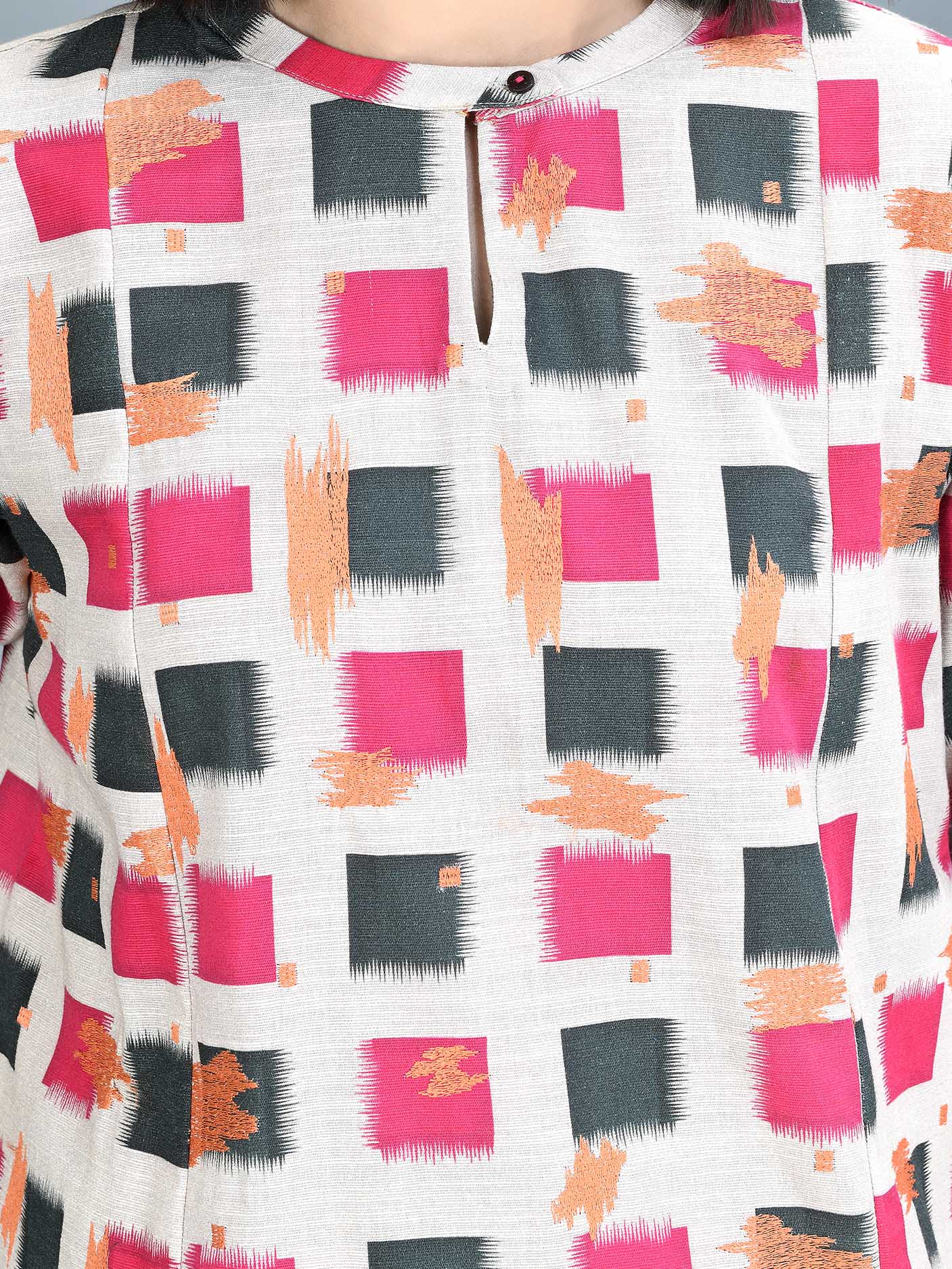 Embroidered Slub Khaddar Shirt