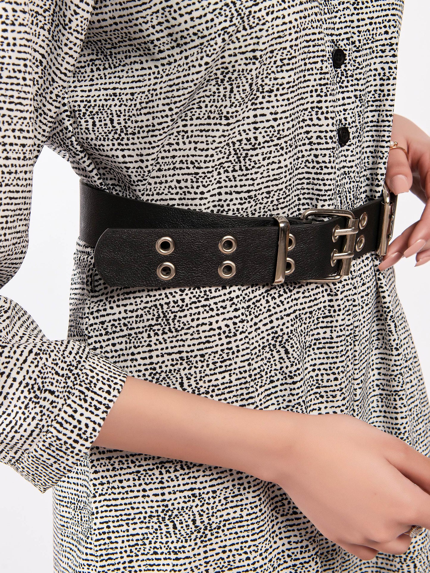 Double Buckles Reversible Belt