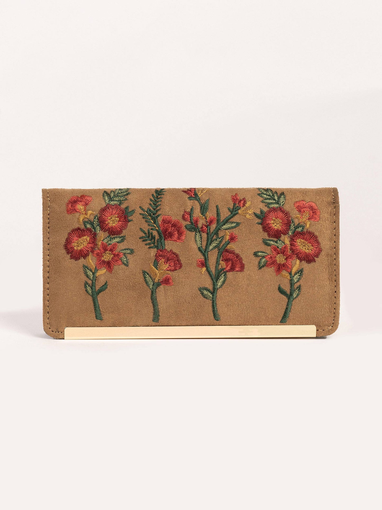 Floral Embroidered Wallet