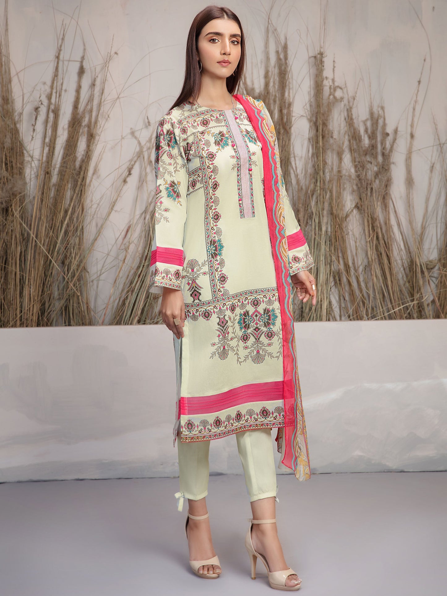 Printed Textured Lawn 2 Piece Suit