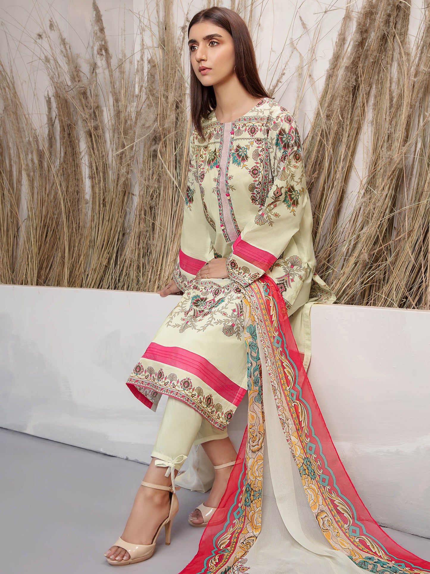 Printed Textured Lawn 2 Piece Suit