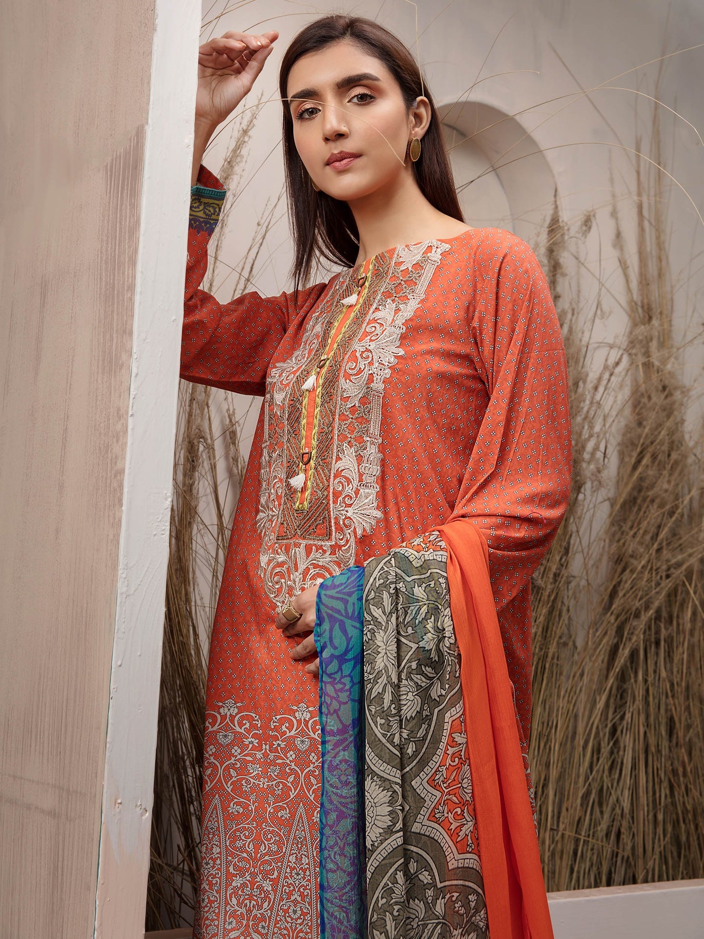 2-Piece Embroidered Lawn Suit