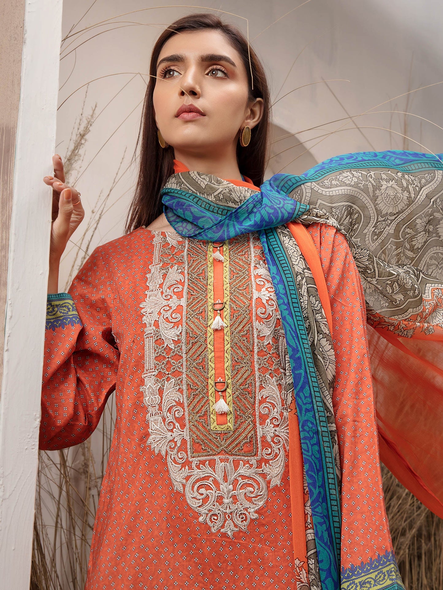 2-Piece Embroidered Lawn Suit