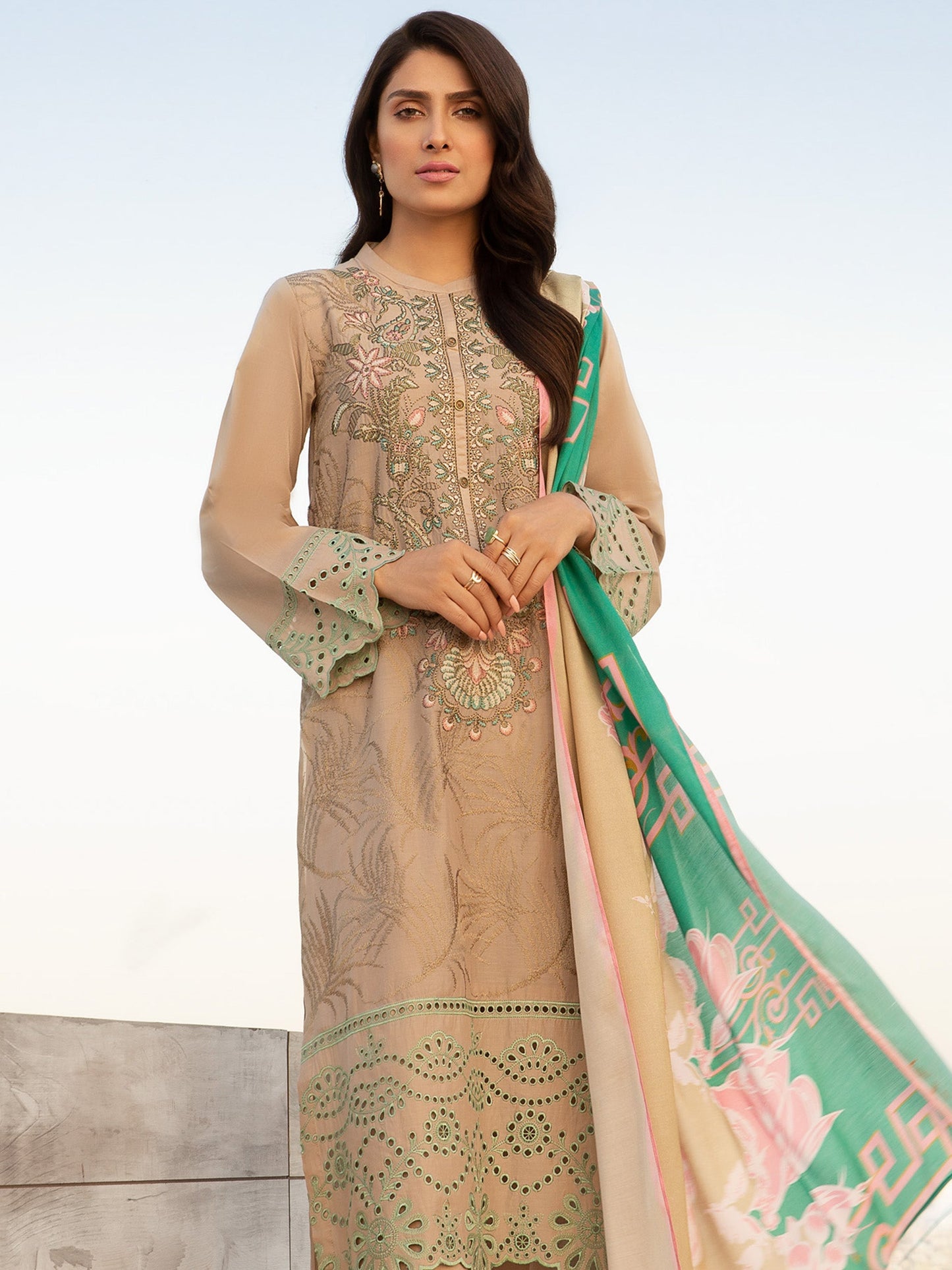 Embroidered Lawn Shiffly Suit