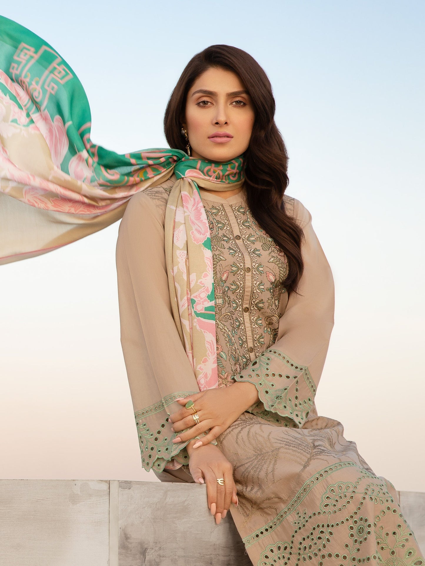 Embroidered Lawn Shiffly Suit