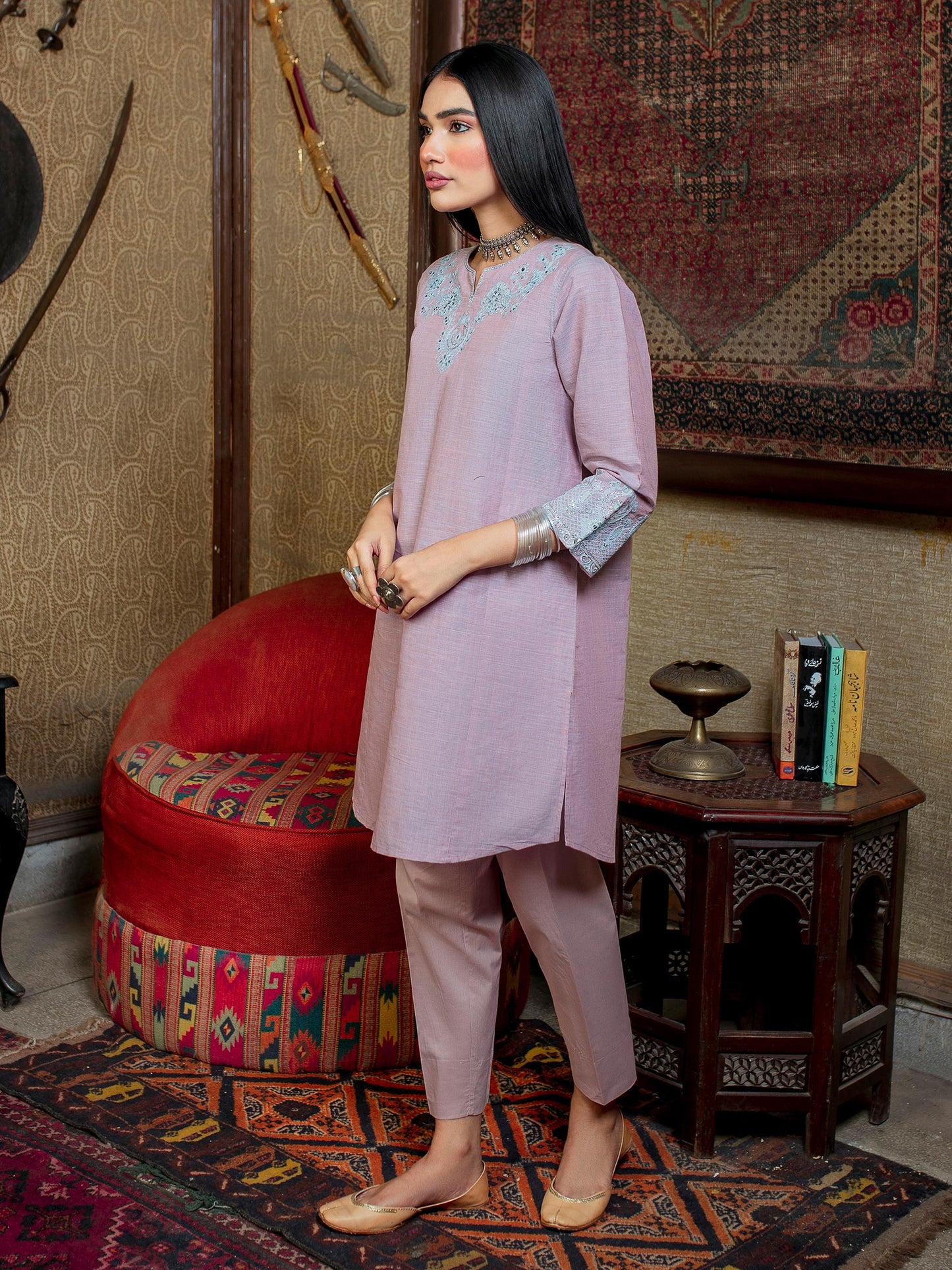 Embroidered Yarn Dyed Suit