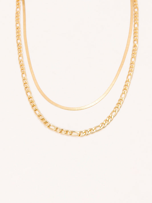 Metallic Layered Necklace