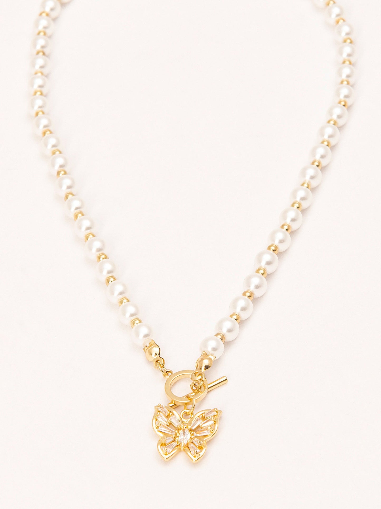 Butterfly Pearl Necklace