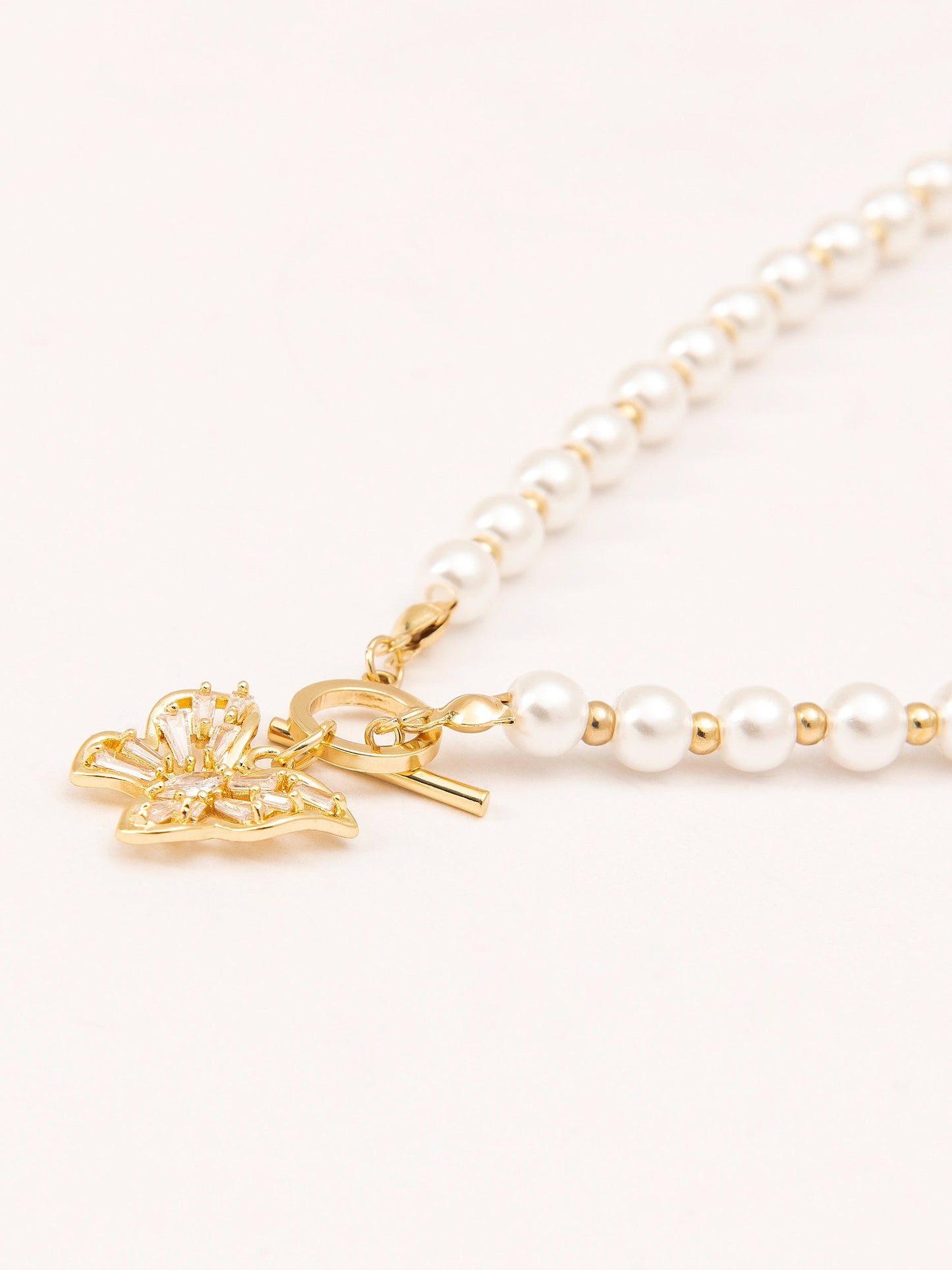 Butterfly Pearl Necklace