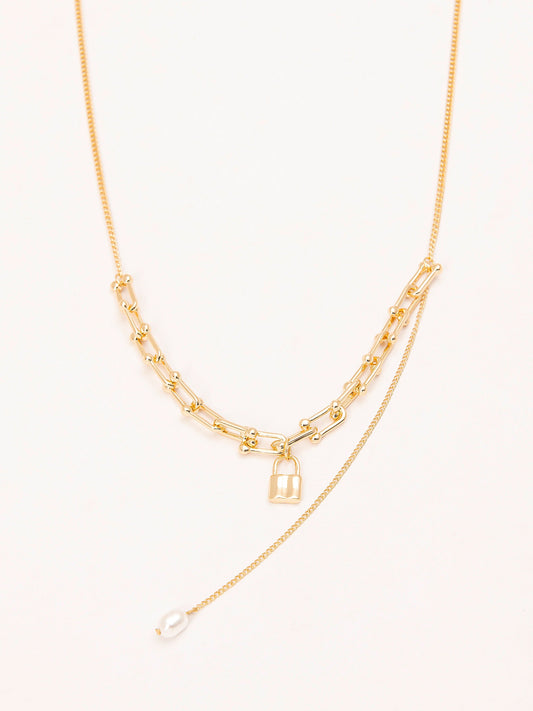 Pearl Locked Necklace