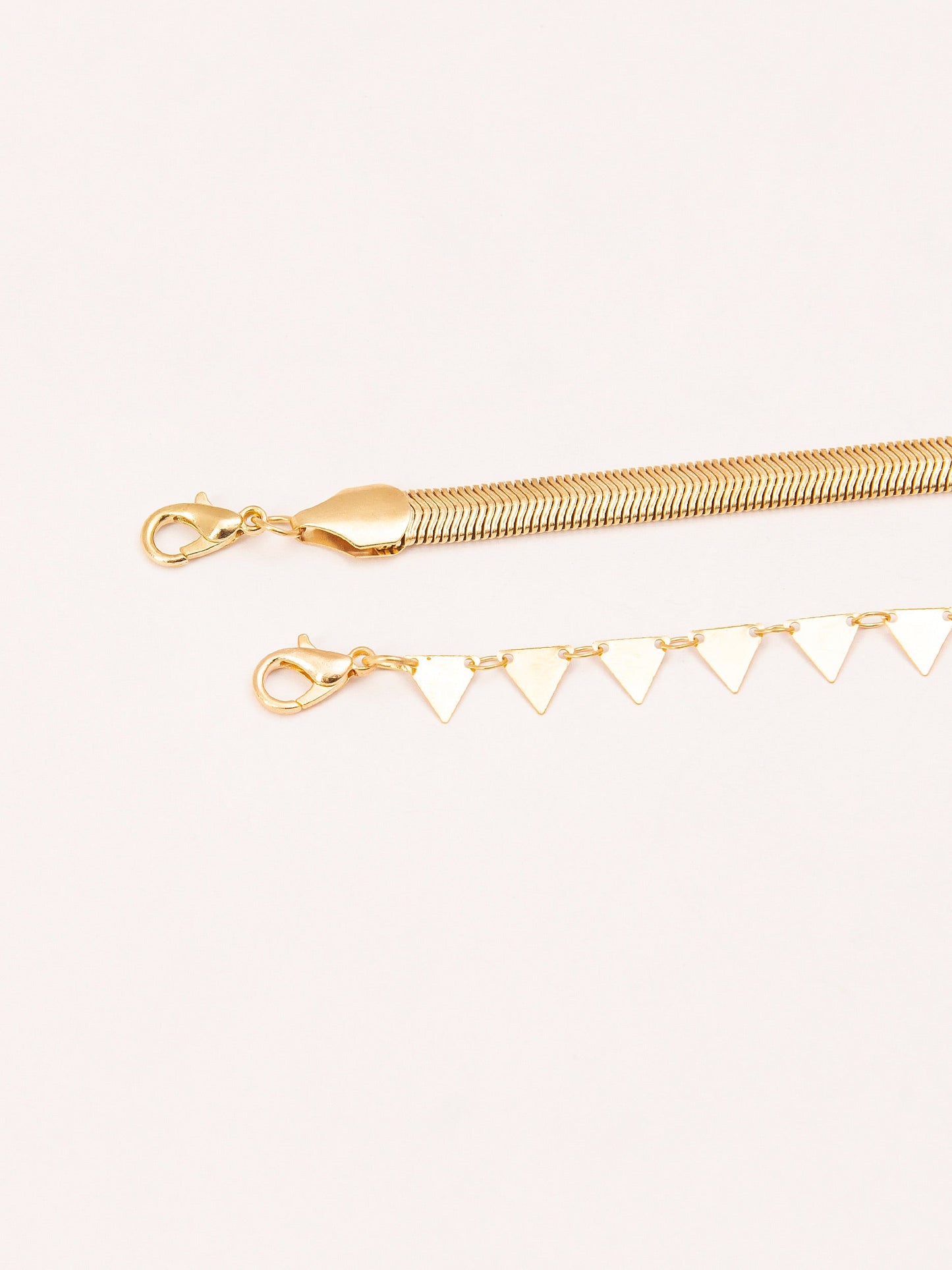 Geometric Anklet Set
