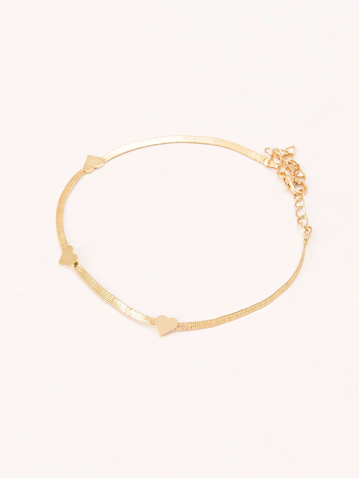 Metallic Heart Anklet