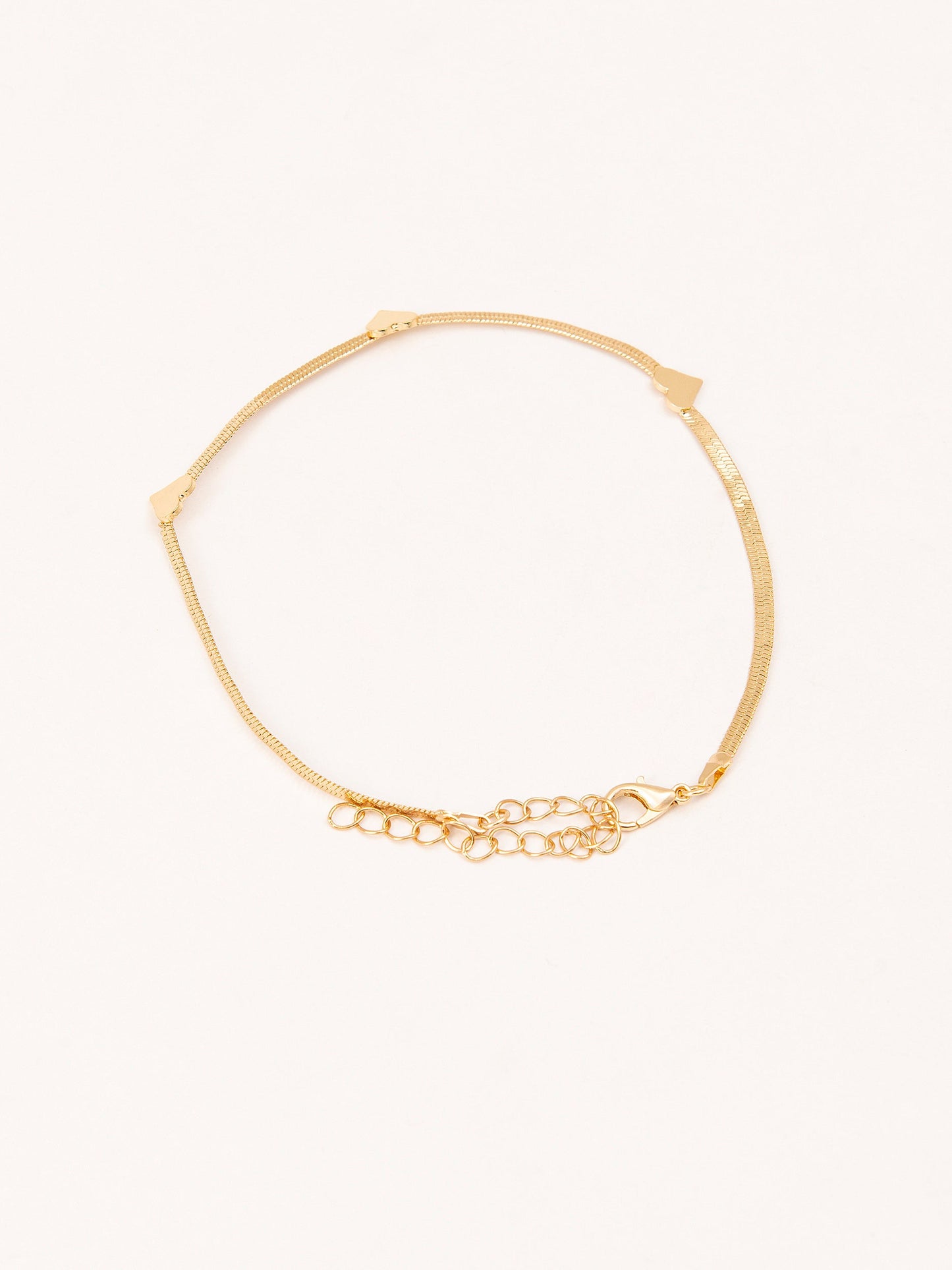 Metallic Heart Anklet