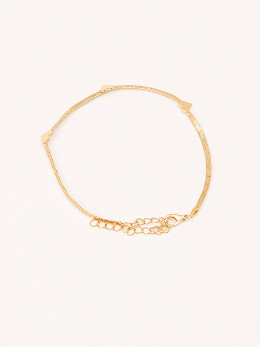 Metallic Heart Anklet