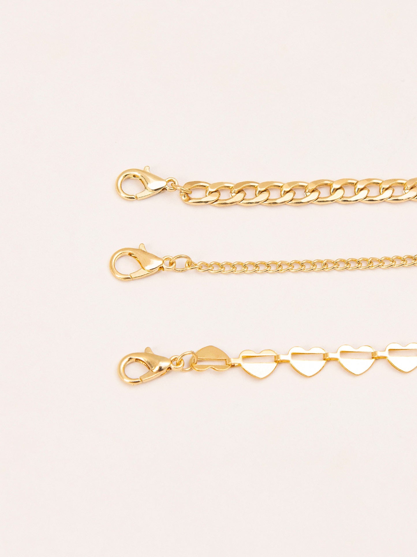 Locked Heart Anklet Set