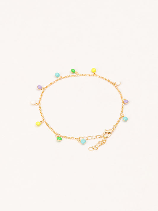 Metallic Beads Anklet