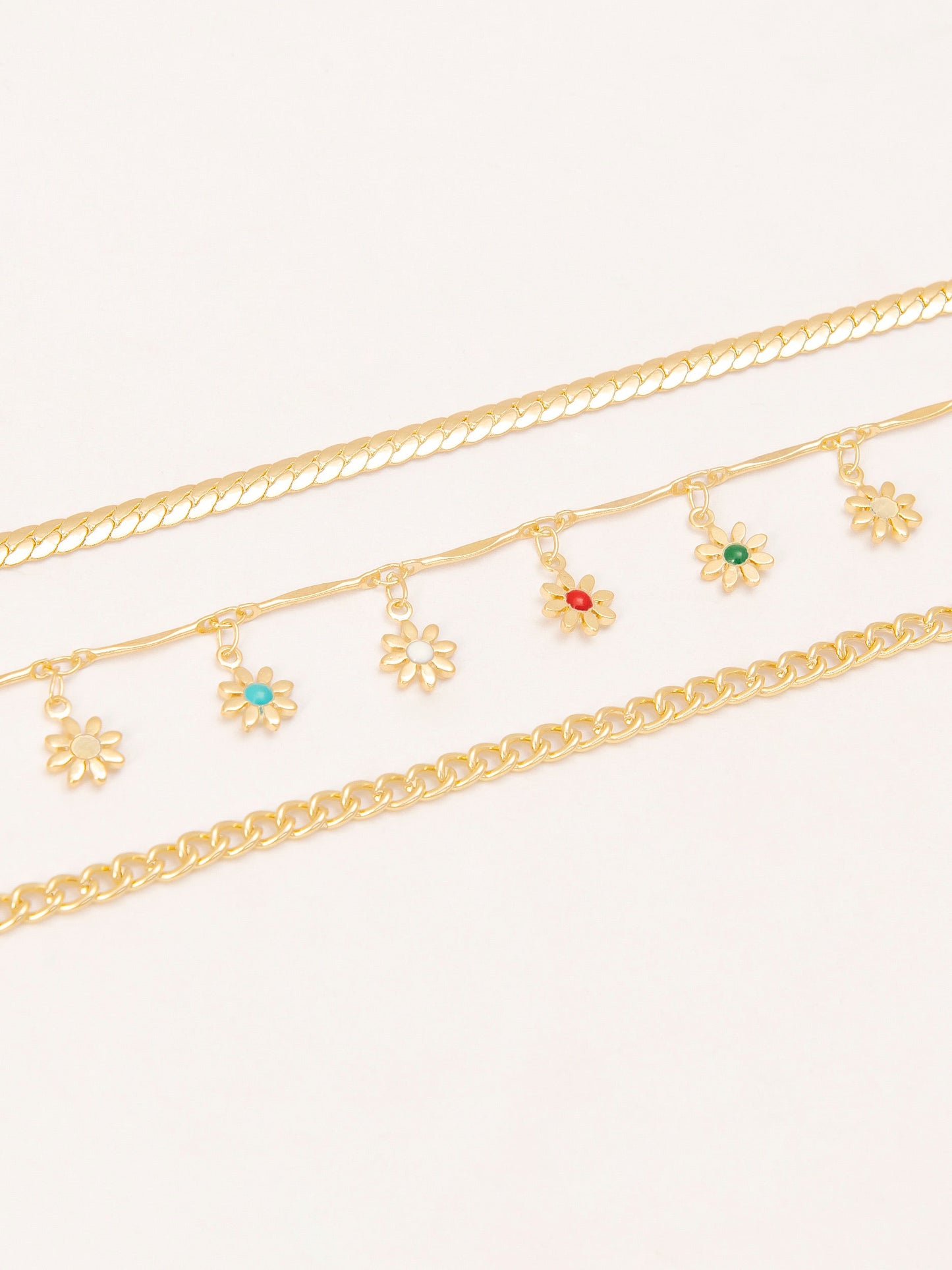 Floral Anklet Set