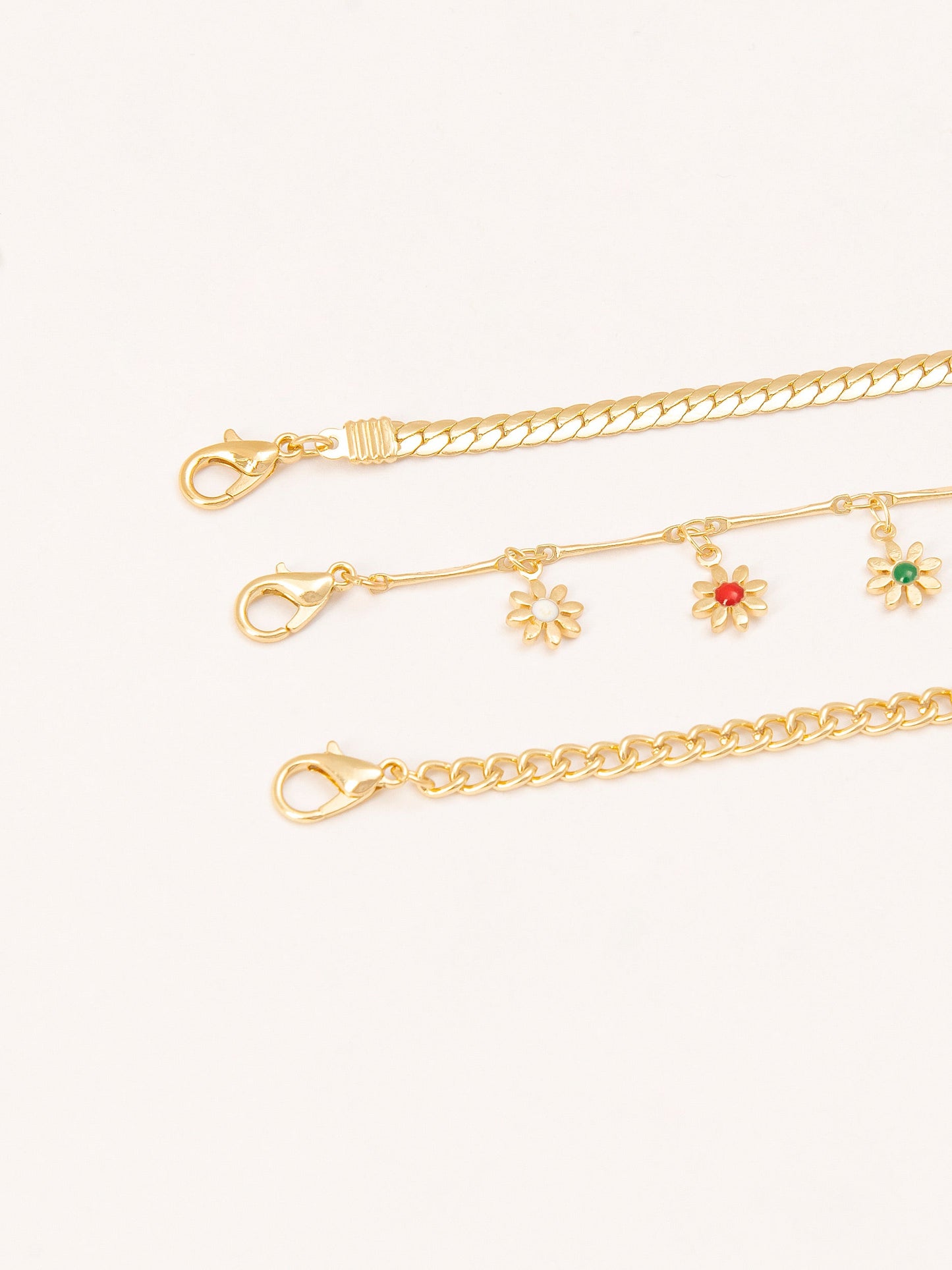 Floral Anklet Set