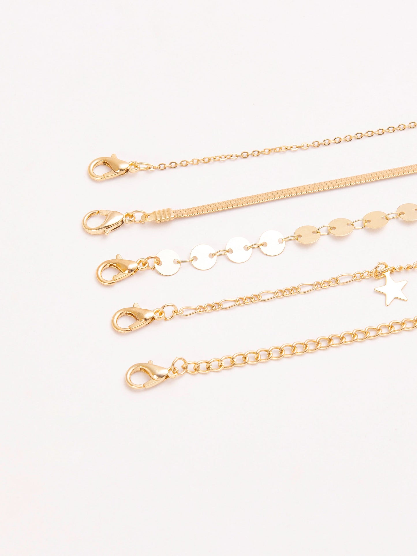 Metallic Anklet Set