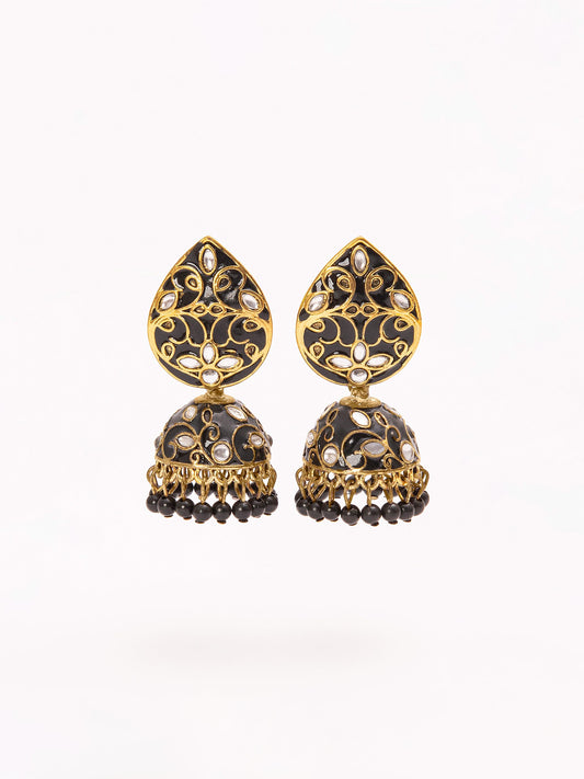 Black Tone Jhumkas