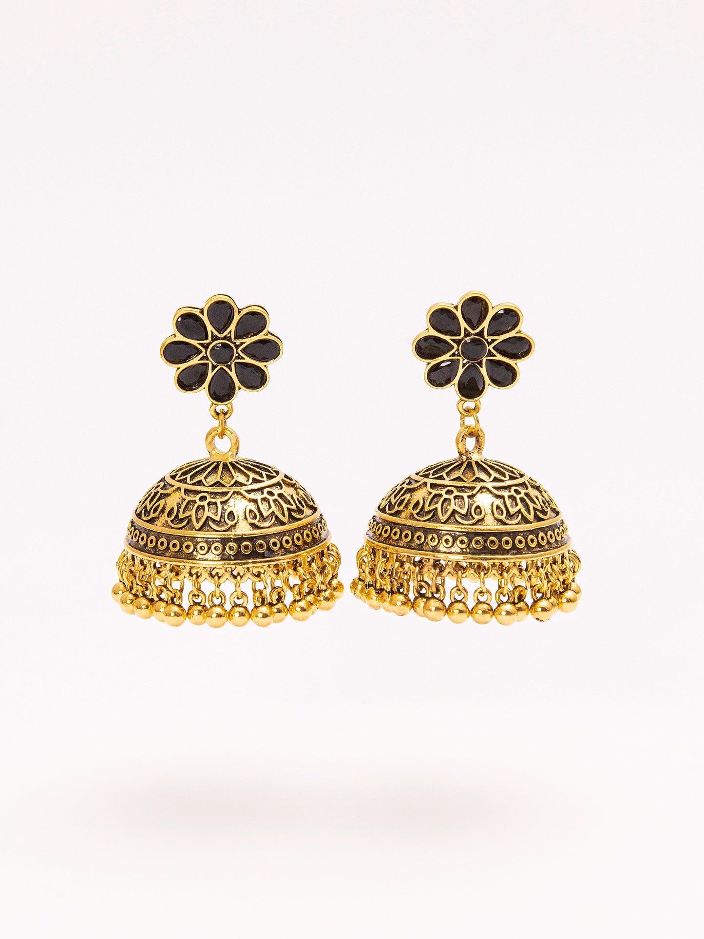 Floral Antique Jhumkas