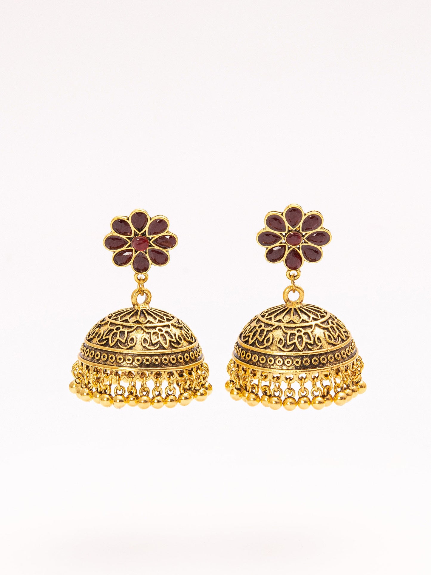 Floral Antique Jhumkas