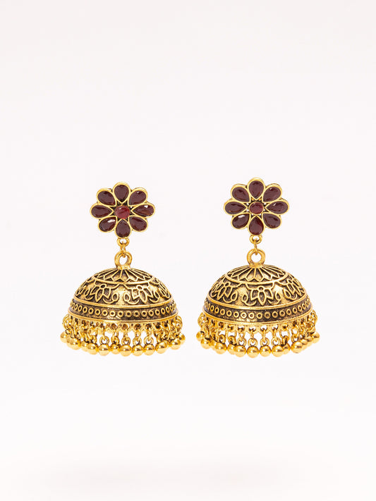 Floral Antique Jhumkas