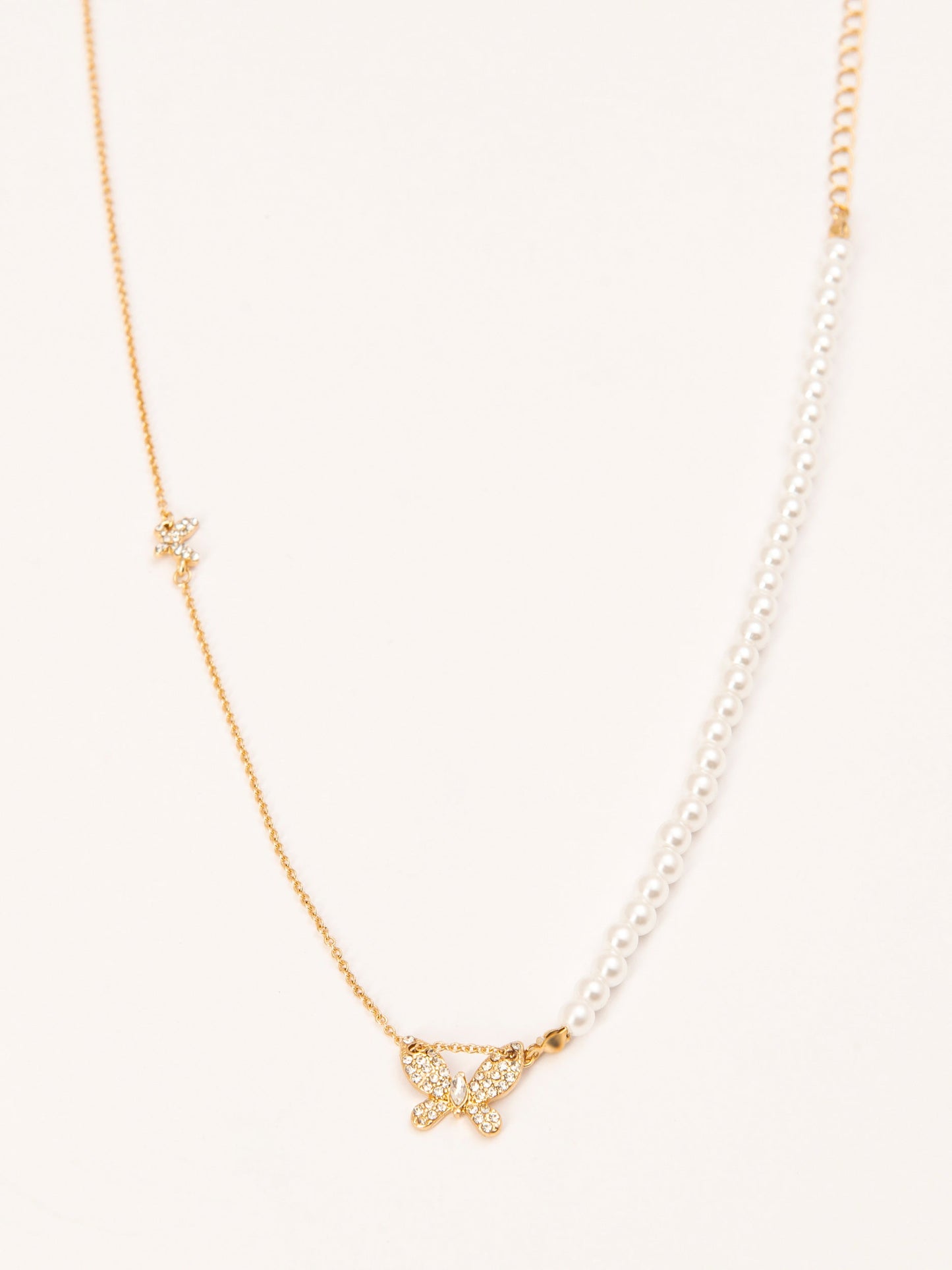 Pearly Butterfly Necklace