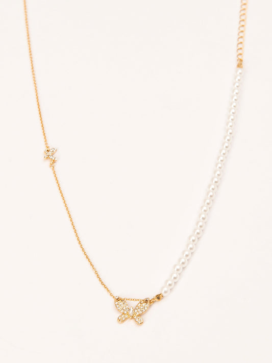 Pearly Butterfly Necklace