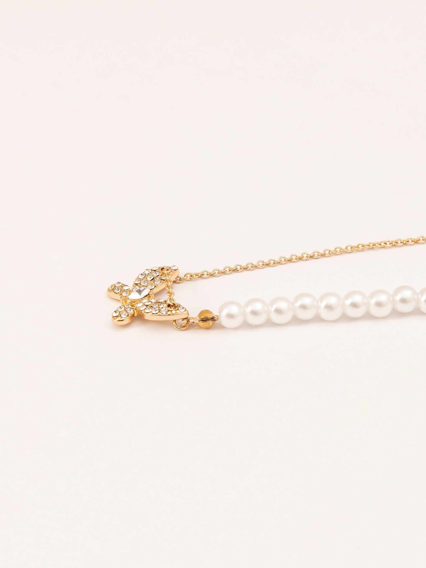 Pearly Butterfly Necklace