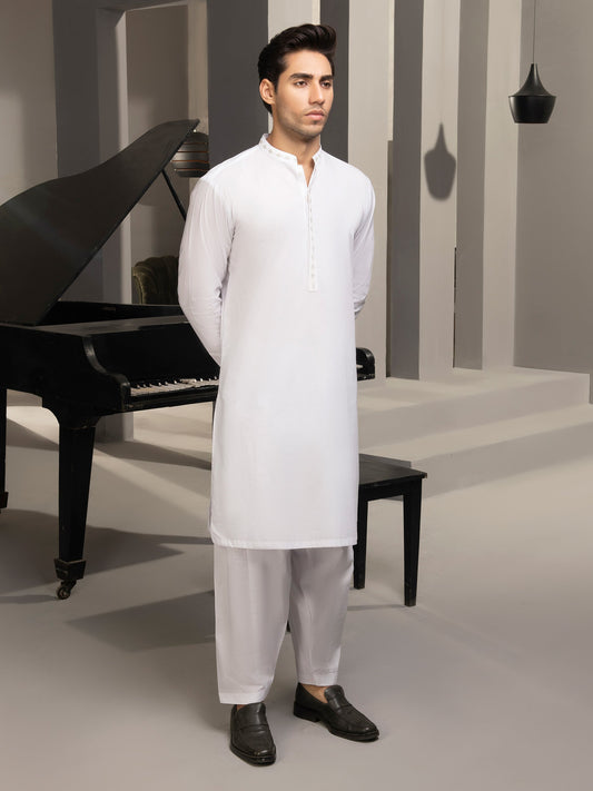 2 Piece Embroidered Cotton Suit