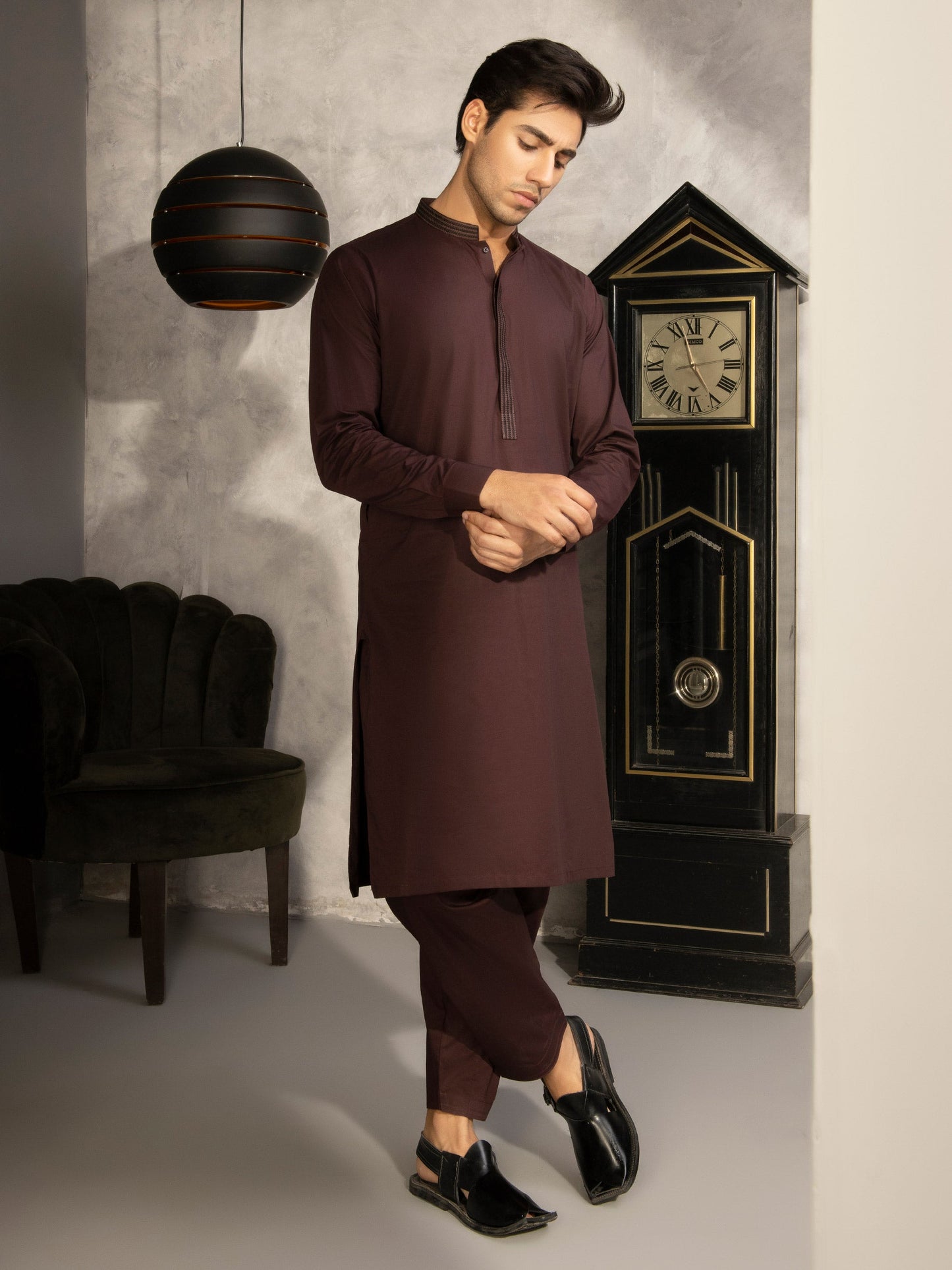 2 Piece Embroidered Cotton Suit