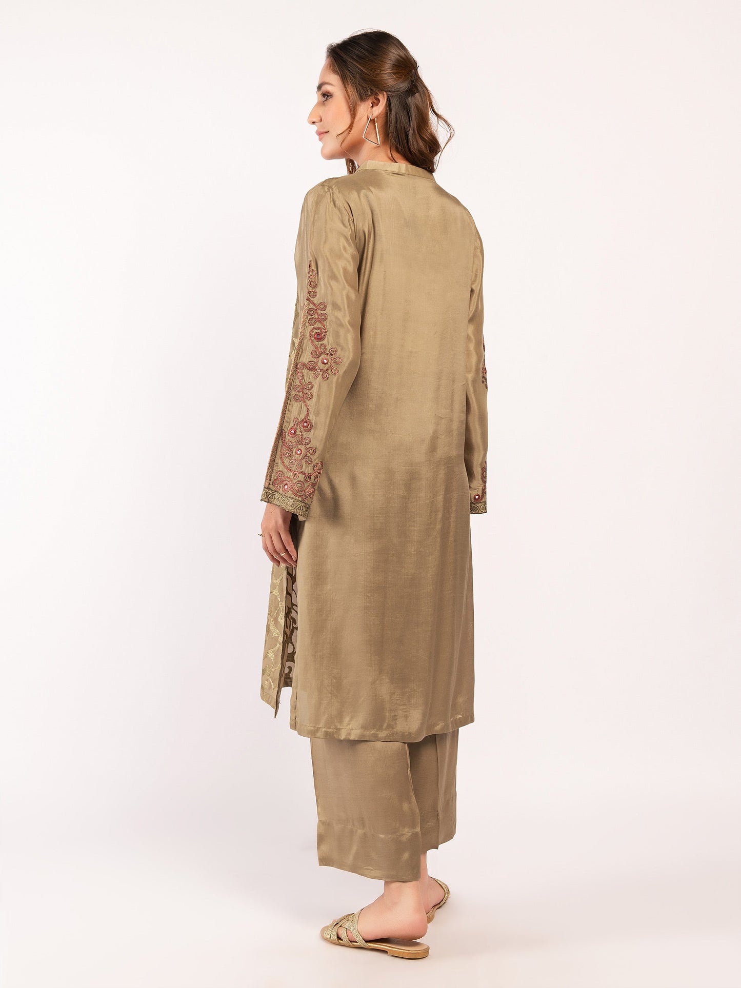 Embroidered Silk Suit