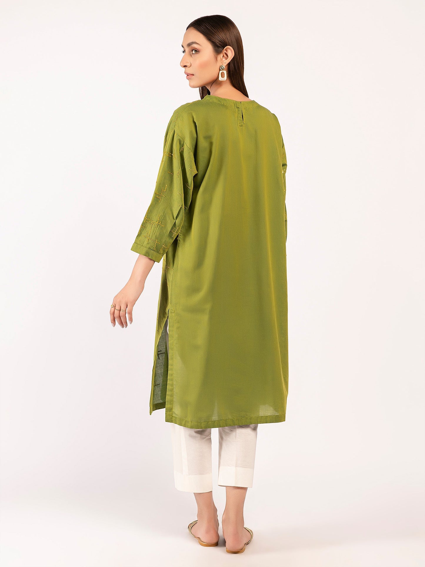 Embroidered Yarn Dyed Shirt