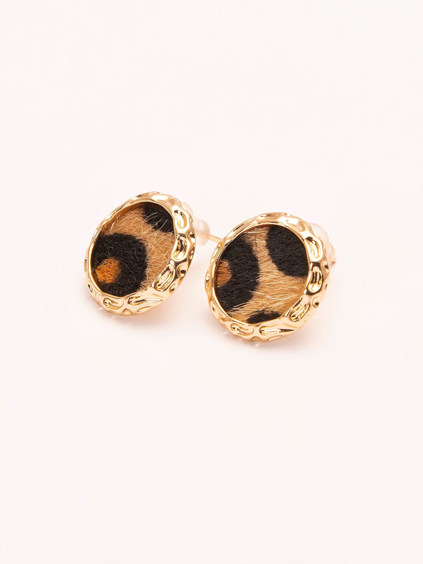 Furry Stud Earrings