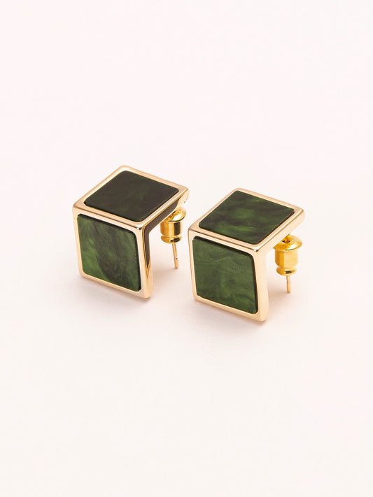 Cube Stud Earrings
