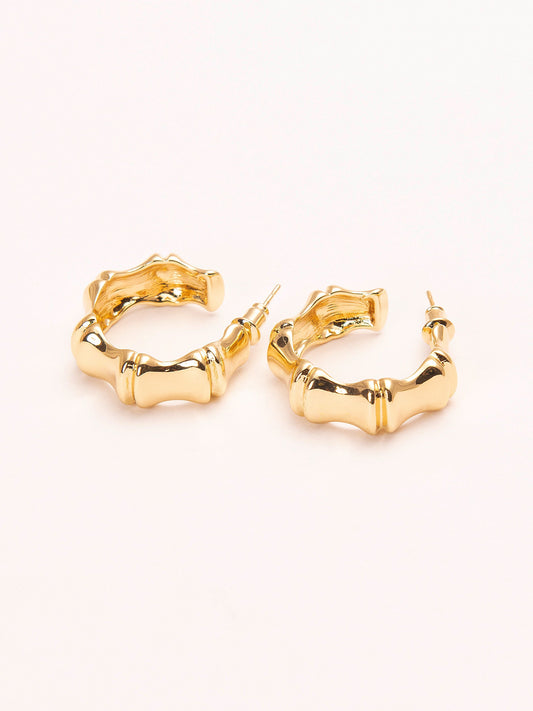 Textured C-Hoop Earrings