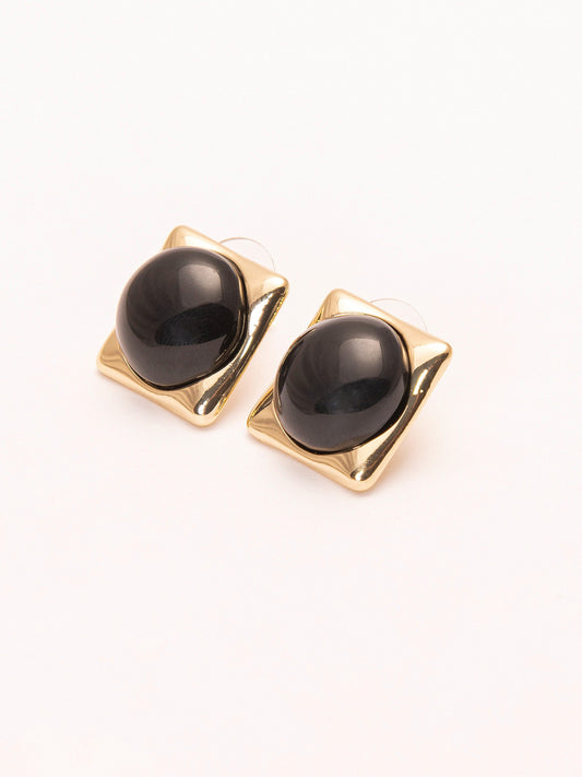 Glossy Stud Earrings