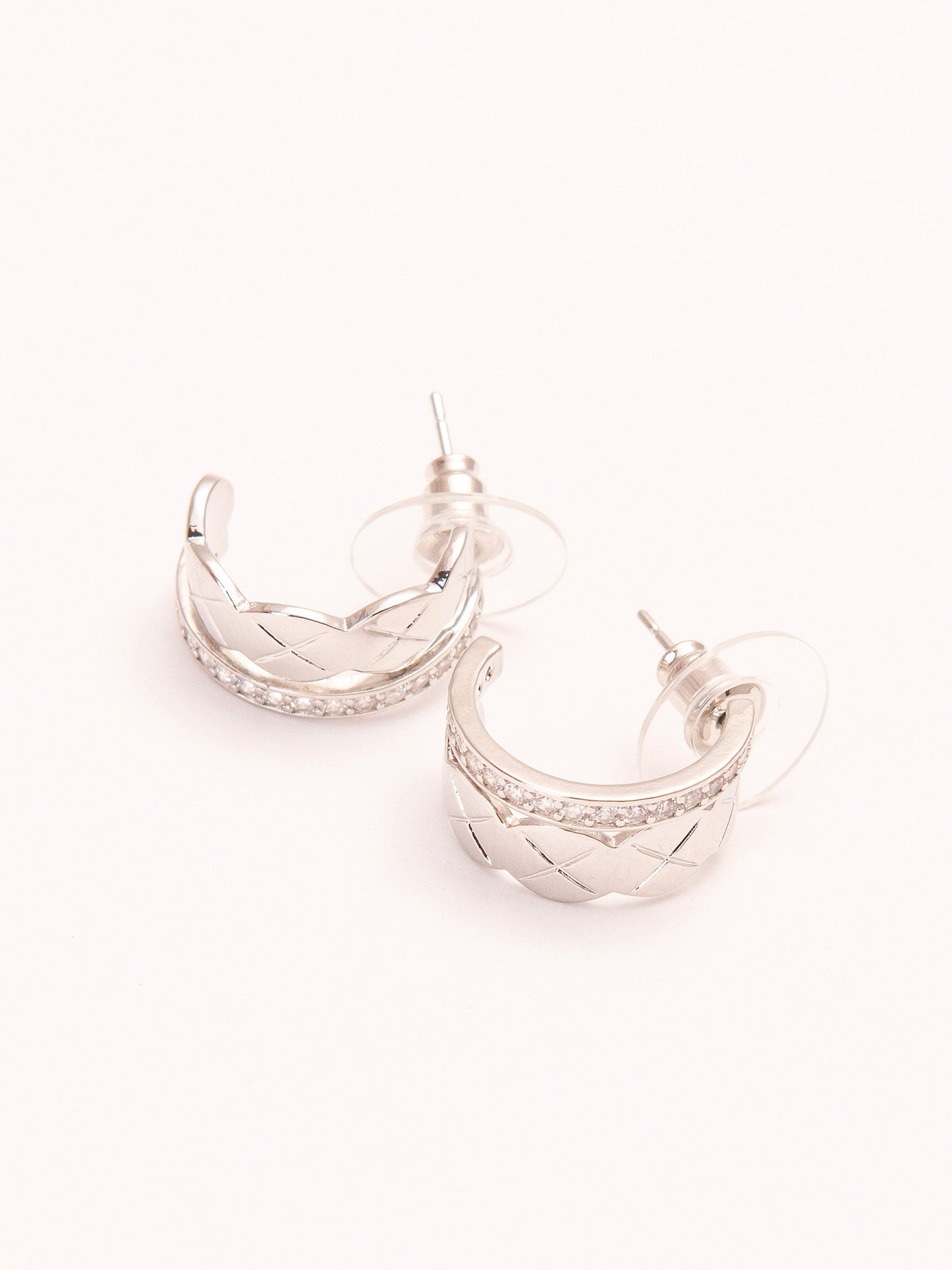 Criss-Cross Huggie Earrings