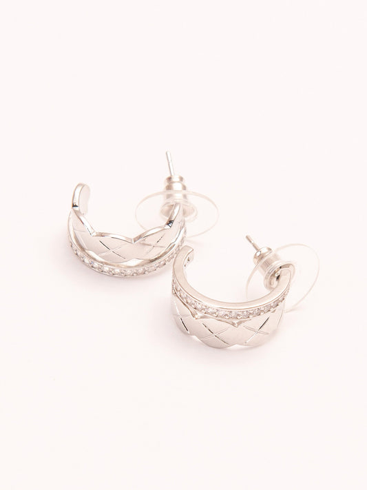 Criss-Cross Huggie Earrings