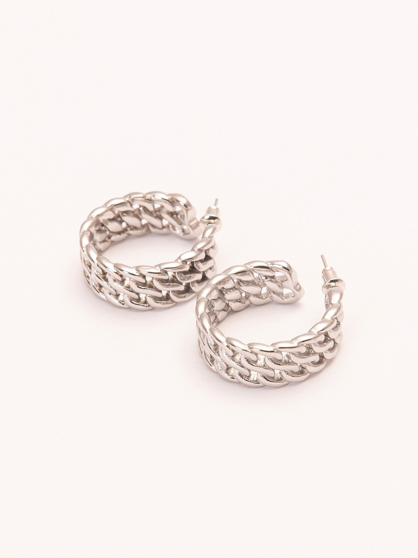 Braided C-Hoop Earrings