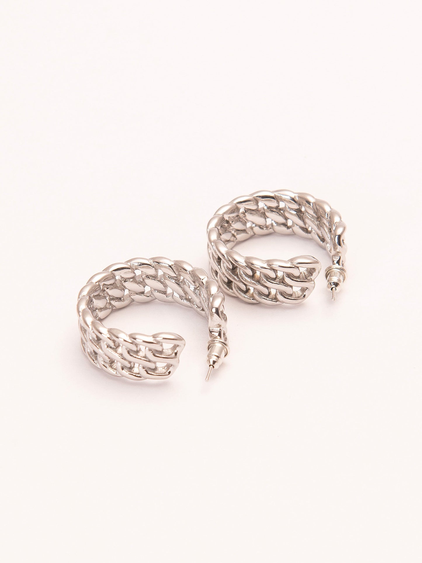 Braided C-Hoop Earrings