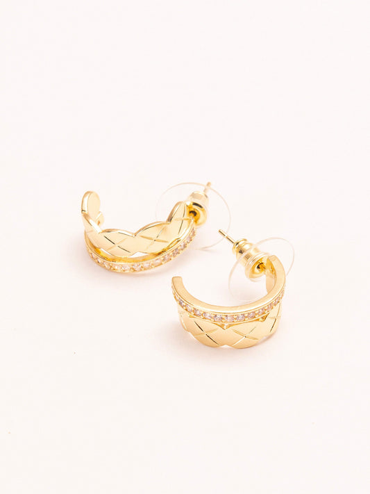 Criss-Cross Huggie Earrings