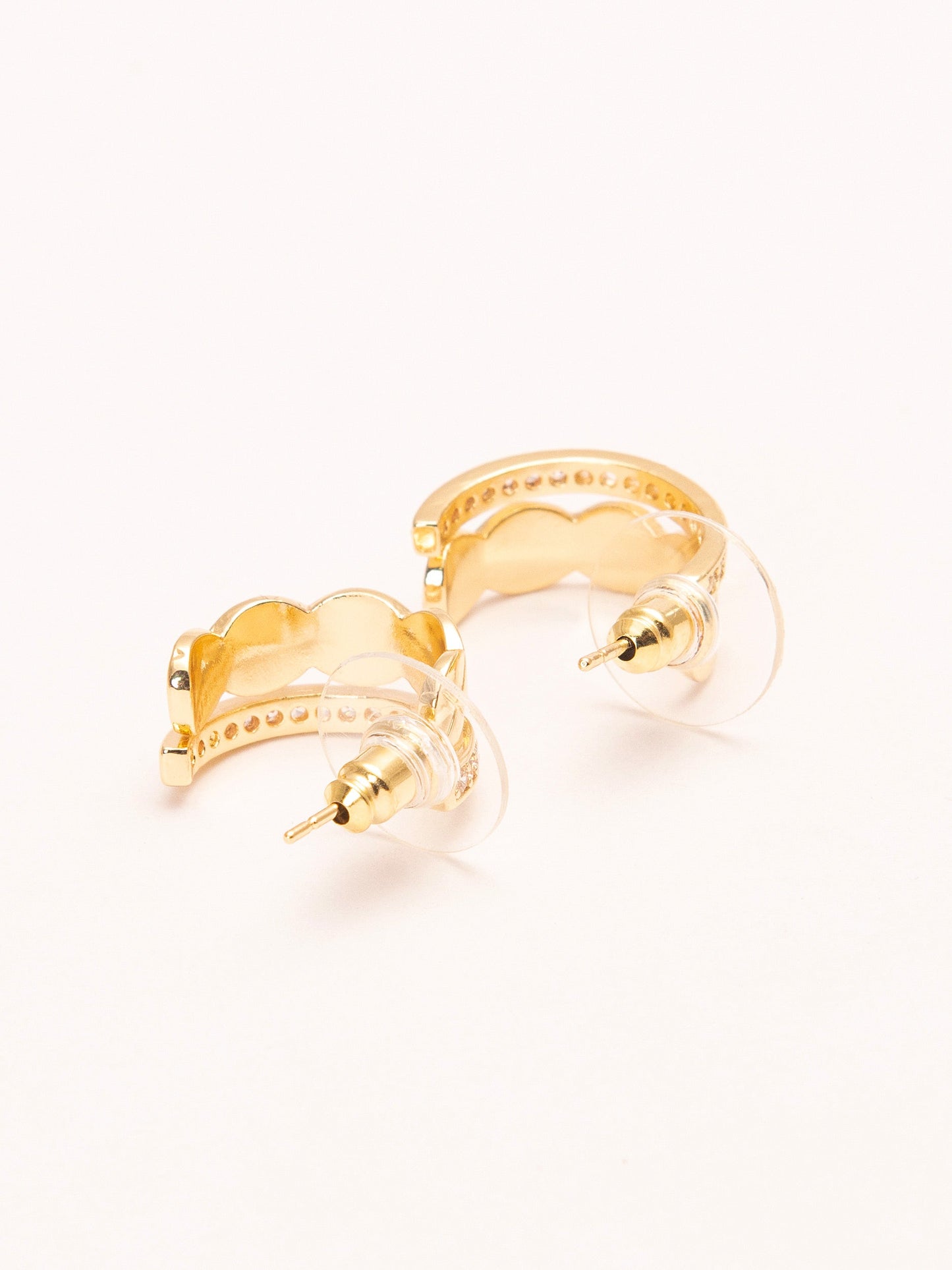 Criss-Cross Huggie Earrings