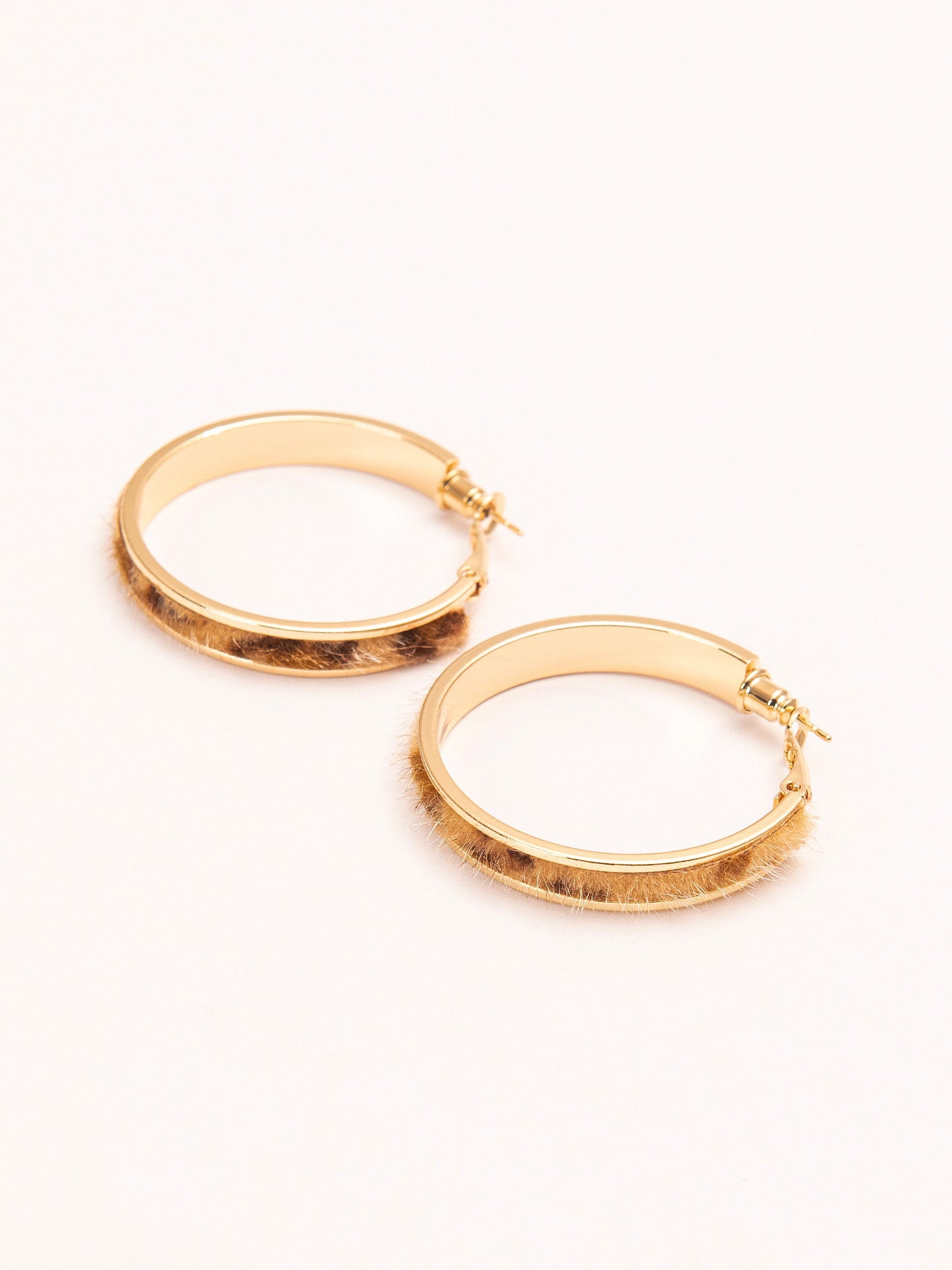 Furry Hooped Earrings